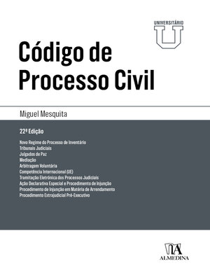cover image of Código de Processo Civil--Edição Universitária--22ª Edição